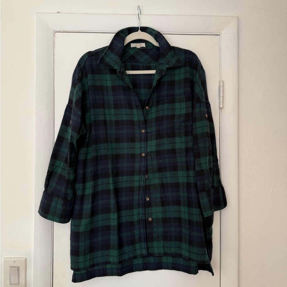 Green and Blue Plaid Shirt